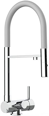 3-Way Kitchen Sink Filter Tap mixer with folding spout 6cm grey spout and 2 jets spray / under window / Swivel Spout / Professional / Restaurant / Home / Kitchen faucet for all water filter system