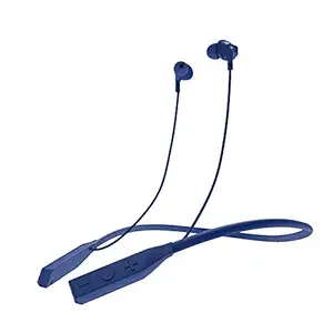 Wings Glide Neckband Latest Bluetooth 5.0 Wireless Earphones Headphones Earbuds 10 Hours Playtime Built-in Woofers for Extra Bass and Siri Google Assistant Control (Blue)