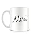 Produktbild Merci Typography with Vintage Light Rays in Black and White Tasse