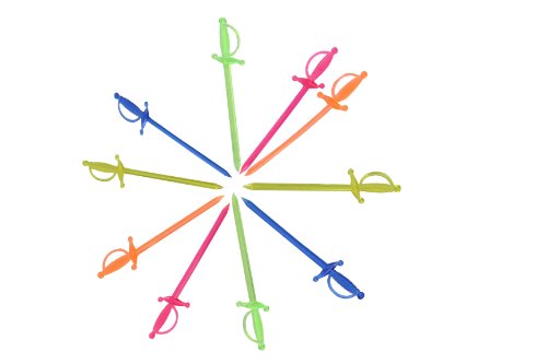 IMS Party 300817 Picker "Schwert", 70 mm, 300 Stück, sortierte transparent Farben