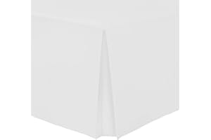 Adams Home Egyptian Cotton Rich Box Pleated Base Valance Sheets Bedding Sheets Flat Bed Skirt Cover Wrap Valance Sheet | White Double Bed Sheet