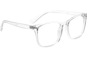 SAINTIMO ANTI GLARE Gaming Filter Transparent Square Eyeglasses for Eye Protection Men Women, Computer/Tablet/Laptop/Mobile/T