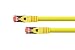 Produktbild PYTHON® Cat.6 RJ45 Ethernet LAN Patchkabel mit Rastnasenschutz und Nylongeflecht, S/FTP, PiMF, PVC, 250MHz, OFC, Gigabit-fähig (10/100/1000-Base-T Ethernet Netzwerke) - z.B. für Patchpanel, Switch, Router, Modem - gelb, 2 m