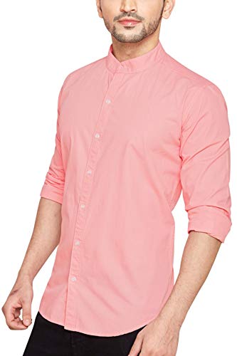 Go Stylish Solid Chinese Collar Casual 