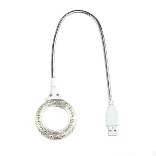 Ansenesna Lampe Portative Universelle d'ampoules de l'intense Luminosité 18Pcs LED Pour le PC (Blanc)