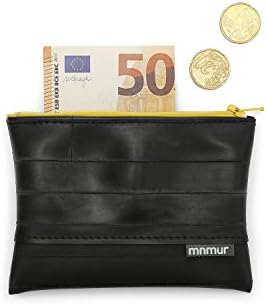 MNMUR - Upcycling DesignMNMUR Coin Purse for Boys and Girls made from Recycled Inner Tube with Yellow Zip Handmade in Italy - Mini Coin Purse for Kids size CM 13x9