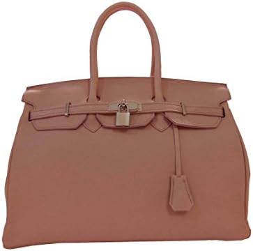 hand bag leather pink