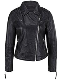 PEPE JEANS - CAZADORA PIEL BETTE MUJER - COLOR: NEGRO - TALLA: S
