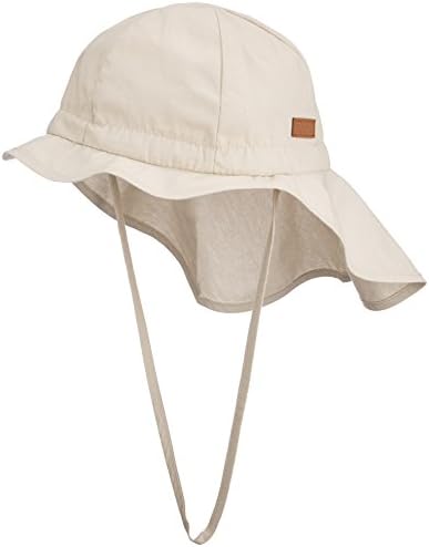 Melton Boy's Sonnenhut Mit Nackenschutz UV 30+, UNI Cap, Grau (Chateau Gray Mel. 416), XS