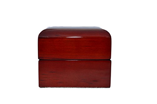 Luxury LED Wooden Jewelery Ring Box – Real Wood Cherry Rosewood by Diamondism - 8