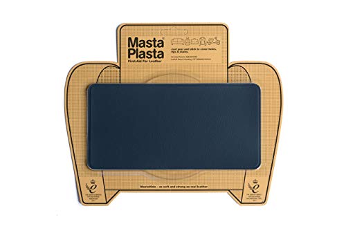 MastaPlasta Navy Blue Self-Adhesive Leather Repair Patches. Choose Size/Design. First-Aid for Sofas, Car Seats, Handbags, Jackets etc.