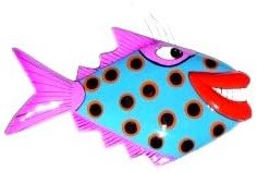 BU - Funnier Magnet Fish Blue with Dots - Tackboard Magnet, Diet Magnet
