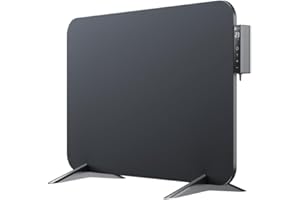 BR Bringer Infrarotheizung 450 Watt mit Smart Thermostat, WIFI & App - für Wandmontage oder als Standgerät für kleine Räume bis 10m² - sehr Energiesparend - Deutsche Qualitätsmarke (schwarz)