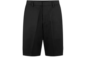 Alanna Jones Plus Size Boys' School Shorts - Sturdy Fit, Teflon Protection Water-Resistant, Half-Elastic Waist & Secure Zip and Clip, Ages 4-16