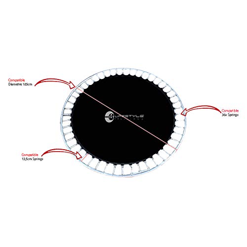 LifeStyle ProAktiv L-T-185 - Estera de Salto para trampolín 1.85m Ø 6ft para 36x muelles