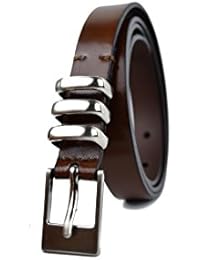 Zerimar Cinturón para mujer confeccionado en piel cuero de alta calidad Ancho 2 cms