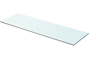 WIFESE Panneau pour Étagère Verre Trempé Transparent 80x25 cm Épaisseur 8 mm Étagère de Maison Magasin Tablette Salle de Bain Chambre à Coucher Autres Accessoires de Salon Étagère de Douche