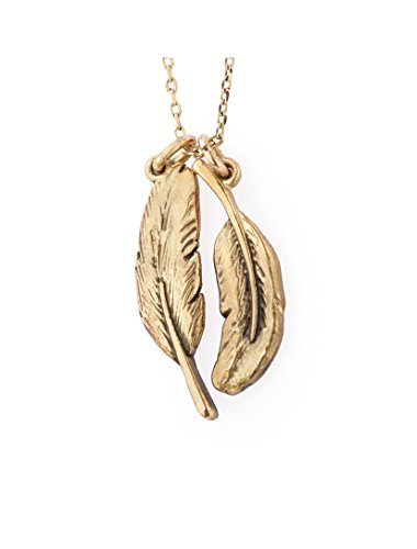 Out of Print Bijoux Scout et Boo plumes Collier Doré