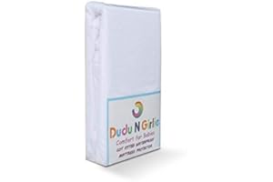 Dudu N Girlie Mini Cot Mattress Protector Waterproof 50 x 100 -Space Saver Cot Mattress Protector- Mattress Cover for Baby Breathable and Non-Noisy Anti-Bacterial and Fully Fitted.