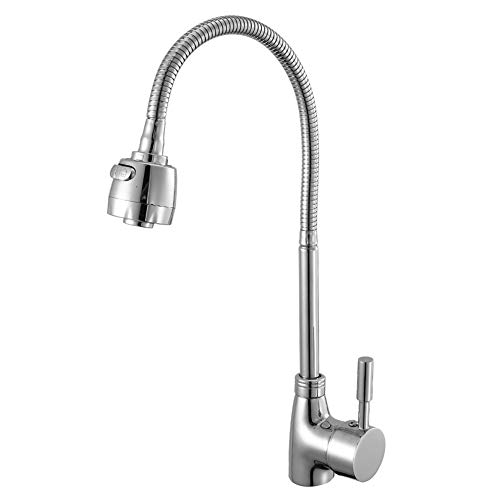 Ziyi Cuisine Robinets Bassin Taps Robinet de Cuisine Bec Robinet Mélangeur Universel Flexible Froide et Chaude du Robinet Simple Trou Mélangeur Eau du Robinet