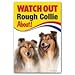 Produktbild Rough Collie Dog Geschenk – Watch Out – Warnschild 22,9 x 15,2 cm