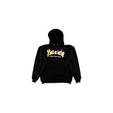 sudaderas thrasher amazon  THRASHER SUDADERA Flame Magazine Black SUDADERA (M)