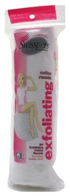 Swisspers Cotton Rounds 80 Count Exfoliating (2 Pack)