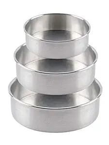 Eabir 3 in 1 Aluminium Round Cake Mould | Aluminium Baking Round Cake Pan/Mould for Microwave Oven - 6