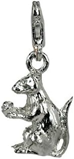 Charm squirrel in steel by Charming Charms. Free shipping up to 30£