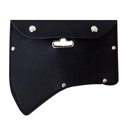 Leather Axe Axe Cover Protective Case with Hook (Black)