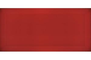 The Bath People 24452 Metro Bevelled Edge Brick Glossy Wall Kitchen Bathroom Tiles, Letterbox Red-(100mm x 200mm), Box of 50