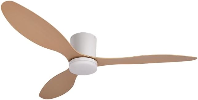BEL AIR HOME - Ventilador de Techo MISTRAL con Motor DC, 132 CM, Luz LED 24W, 6 Velocidades de Aire y 3 Temperaturas de Luz, Mando a Distancia Incluido (BLANCO HAYA)