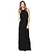 Produktbild Damen Sommer Lange Kleid DOLDOA Frauen Elegante Einfarbig Freizeitkleider Beach Chiffon Ärmellos Maxi kleider Abendmode Strand Beiläufig Party Abendkleid Brautkleid Cocktailkleid Cocktailkleider Ballkleider Tunikakleid Schulterfrei Kleid (EU:44, Schwarz)
