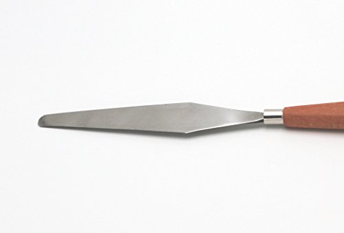 MALSPACHTEL – PROFI-SET mit 18 verschiedenen Formen und Größen, mit Edelstahl-Klinge + Buchenholzgriff, Malmesser, Palettmesser - 9