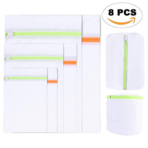Preisvergleich Produktbild Wäsche, vorstek Mesh Waschen Taschen für Waschmaschine Feinwäsche, Unterwäsche, Socken, BH – Set von 8 (klein * 2, 2, groß * 2, Socken / BH * 2)