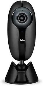 QUBO Smart Home Security WiFi Camera (Black) | Trust of Hero Group| Intruder Alarm System | 1080p Full HD 2MP Camera | Works with Alexa & Google | Designed and Made in India