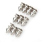 Silber Killernieten SODIAL(R) 10x Kupfer 8*12mm Silber Killernieten Spitz Nieten Punk Ziernieten Schraubnieten