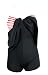 MiYang Vintage Sailor Pin Up Swimsuit One Piece Skirtini Cover Up Swimdress XL Black (red striped)