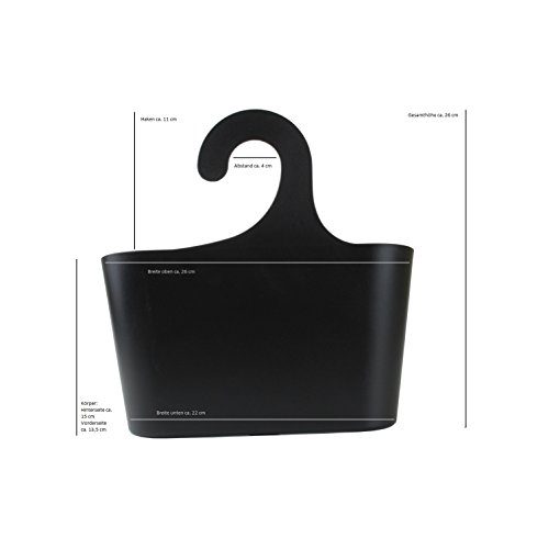 2er-Set stabiler Aufbewahrungskorb Universal-Hängekorb bestehend aus 2 Duschkörben mit Haken zum Hängen für Bad, Dusche, Küche, Keller, WC, Garage etc. Duschkorb in Blau - 5