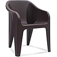 Nilkamal Set of 2 Eeezy Chair, Weather Brown, Standard