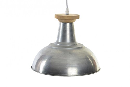 Indhouse Plat - lampe de plafond Scandi pour décoration Style nordique en métal galvanisé et bois