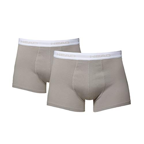 Head Basic 2P, Bóxer para Hombre, Gris, L, (Pack de 2)
