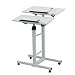 Produktbild Laptopständer DD Höhenverstellbares Mehrzweckgerät Für Mobile Workstation Stand Up Computer Desk/Präsentationspult/Tragbarer Rednerpult -Werkbank (größe : White-Height 150cm)