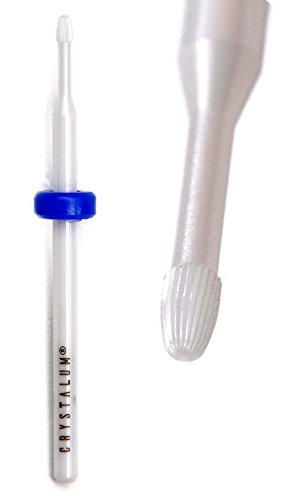 CRYSTALUM Ceramic Nail Drill Bit Cuticle Cleaner Ball Slim Trimmer Electric Rotary Nail File (Medium)