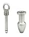 Produktbild Anal Tunnel mit Öse - Stahl Buttplug zum öffnen und Schließen - Gewicht 430 Gramm - Länge 13 cm Durchmesser max 3,9 cm