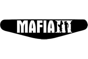 DECUS-SHOP Autocollant pour barre lumineuse de manette PlayStation PS4 Motif au choix Mafia 3 (schwarz) noir
