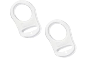 Lmyzcbzl Silicone Bouton Anneau, 2 Pcs Anneau en Silicone Adaptateur, Adaptateur Attache de Sucette, pour Sucette. Transparent