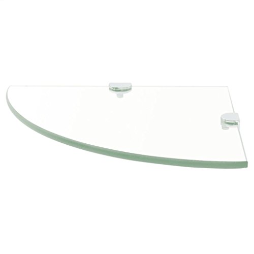 Preisvergleich Produktbild Xingshuoonline Eckregal mit Chromträger Glas klar 35x35 cm