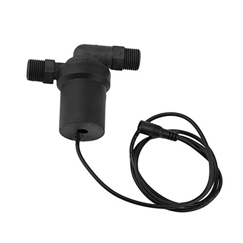 Preisvergleich Produktbild 12V 3M / 24V 6M Bürstenlose Gleichstrompumpe Gas Solar Elektrisch Durchlauferhitzer Druckerhöhungspumpe Heizungsumwälzpumpe Schwarz, schwarz