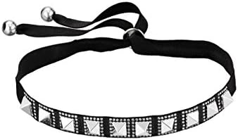 The Interchangeable Swarovski Crystal pyramid Choker Necklace, Black